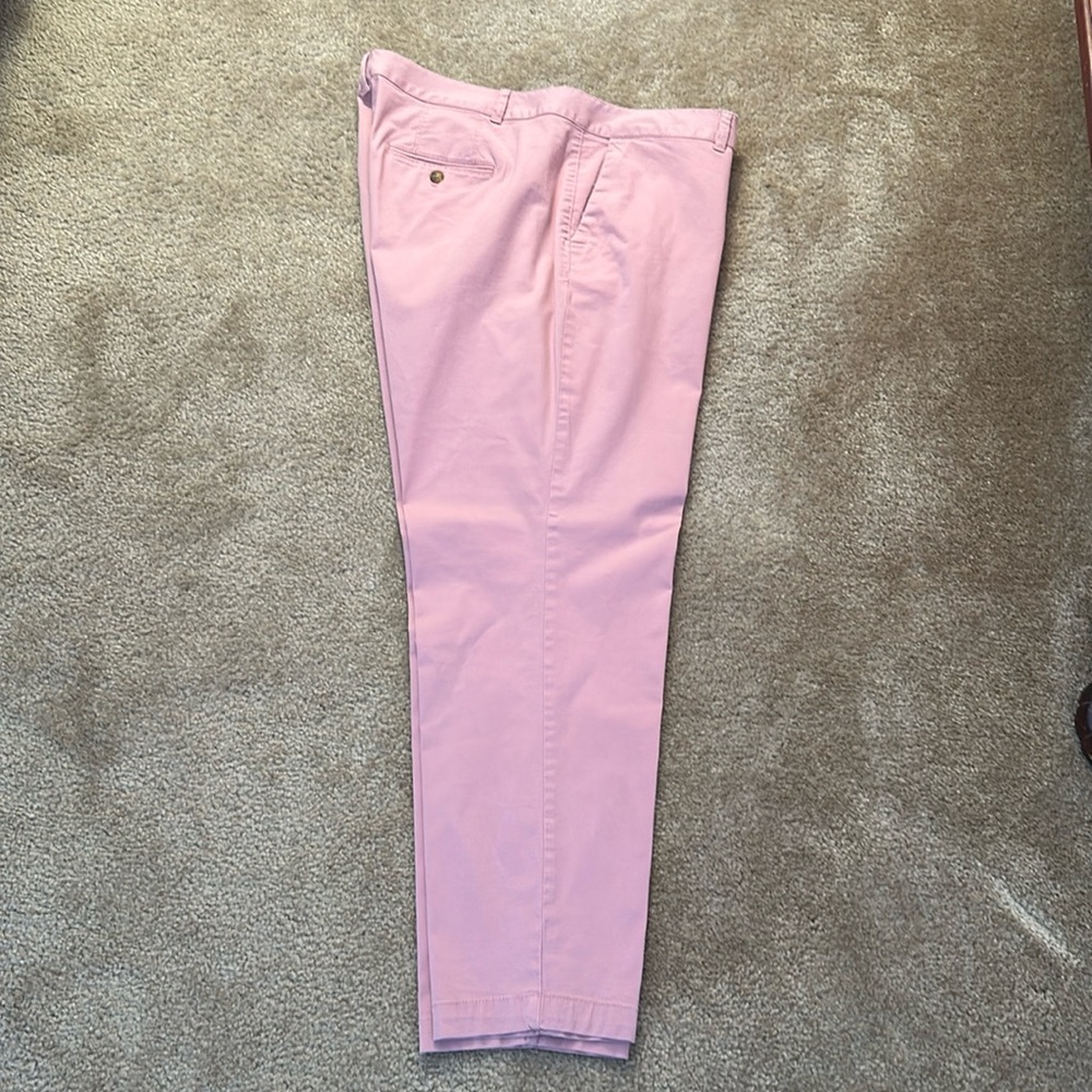 Two pair of spring pants.  One Hampshire ankle blue and one cotton Chino Pink.